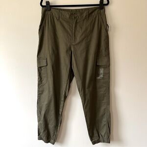 GAP Cargo Jogger Pants 14 Army Green Cotton NEW